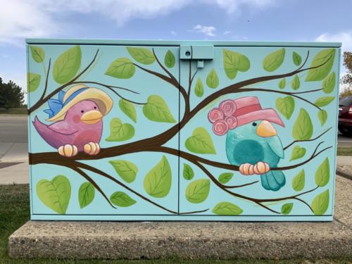 Birdies Wearing Hats Transformer Cabinet