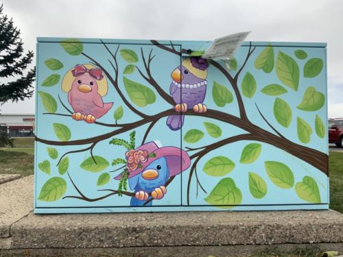 Birdies Wearing Hats Transformer Cabinet