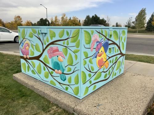 Birdies Wearing Hats Transformer Cabinet