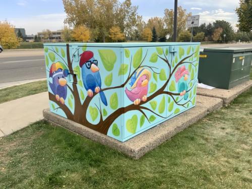 Birdies Wearing Hats Transformer Cabinet