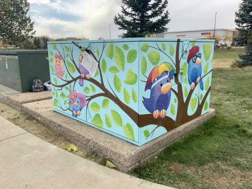 Birdies Wearing Hats Transformer Cabinet